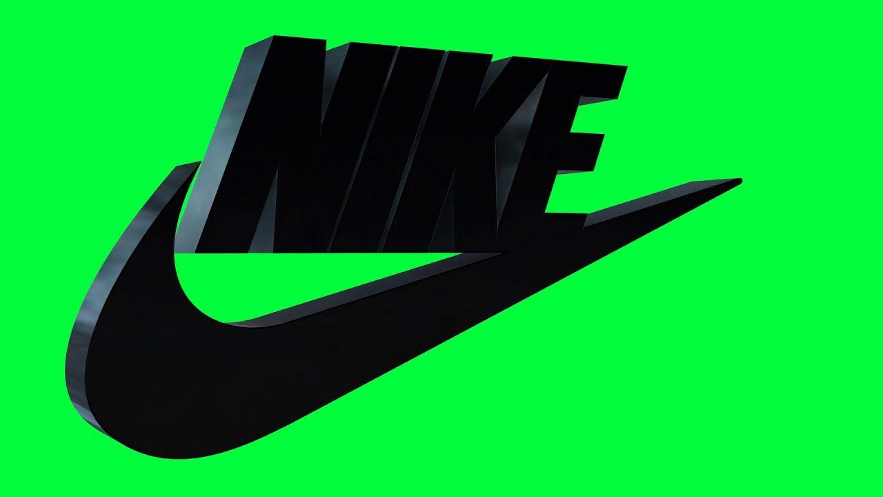 Green Nike Logo - Nike Swoosh Green Screen Logo Loop Chroma - YouTube