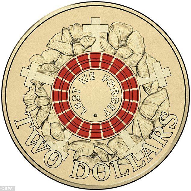 Two Red Circle Logo - Australian $2 coin red circle to mark Gallipoli landing's 100th ...
