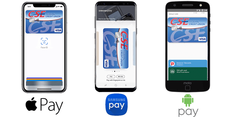 Apple or Android Pay Logo - CSE Federal Credit Union | Mobile Payments, Apple Pay, Samsung Pay ...