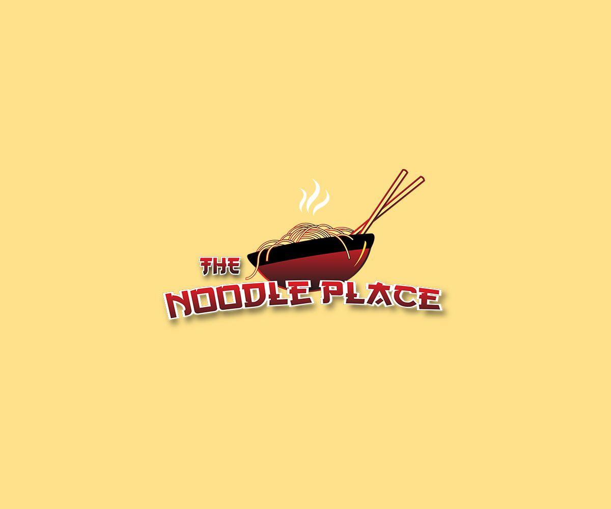 Blue and Yellow Restaurant Logo - Bold, Playful, Restaurant Logo Design for The Noodle Place
