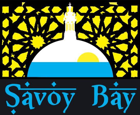Blue and Yellow Restaurant Logo - Logo of Savoy Bay Restaurant, Whitley Bay