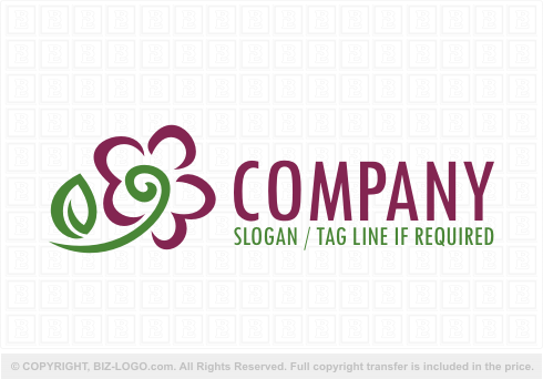 Purple and Green Logo - Purple and Green Flower Logo