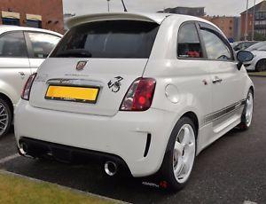 Fiat 500 Abarth Logo - rallyflapZ FIAT 500 ABARTH Mudflaps & Fixings Kit Black (White/Red ...