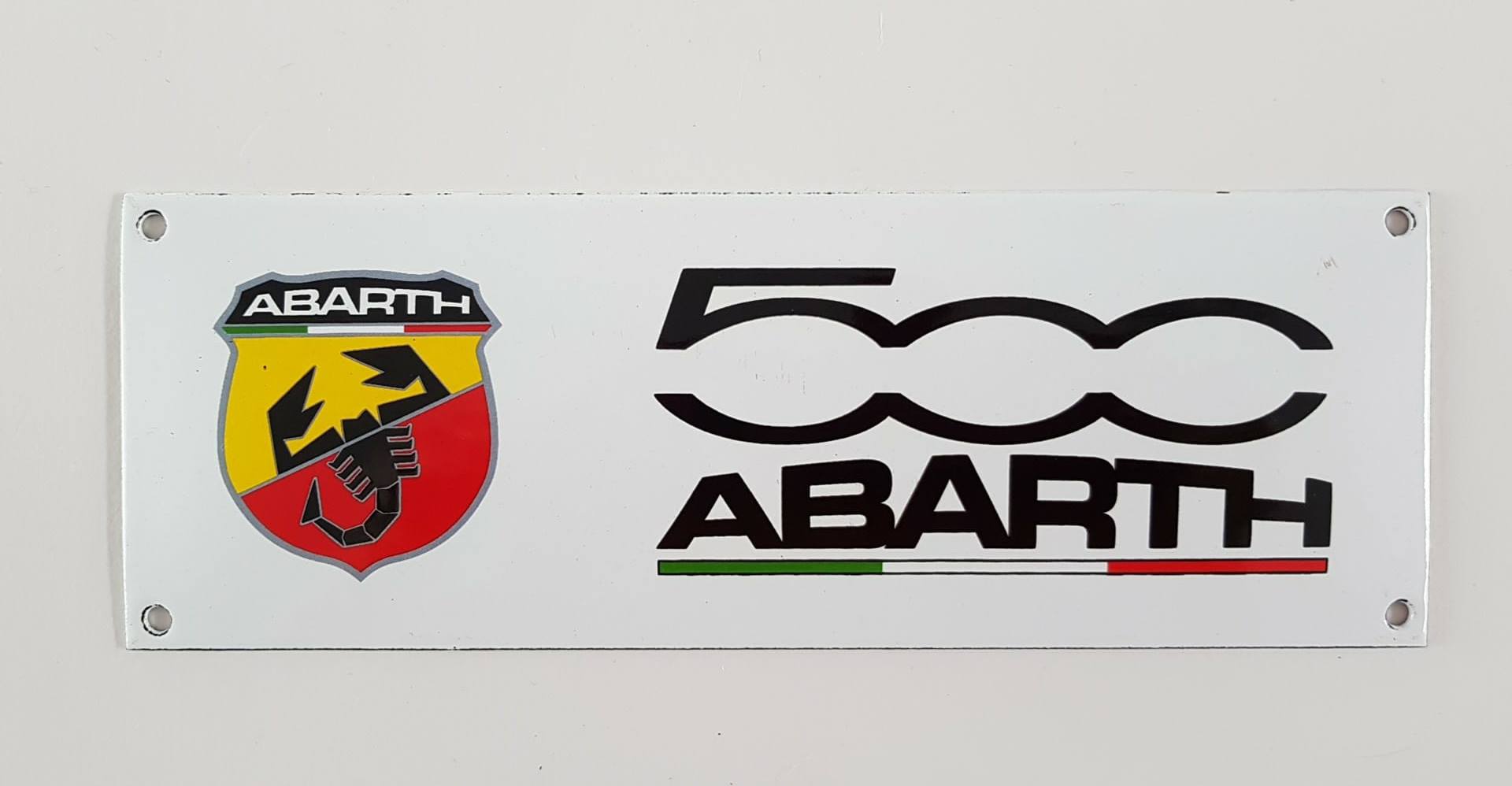 Fiat 500 Abarth Logo - FIAT 500 ABARTH LOGO EMAILLEN BORD | Americanshop