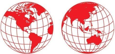 Red World Globe Logo - Earth globe free vector download (564 Free vector) for commercial