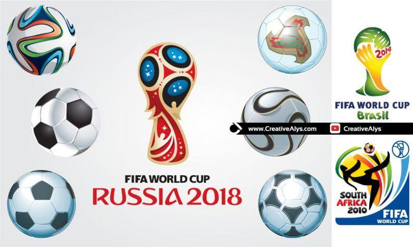 Soccer Ball World Logo - FIFA World Cup Footballs and Logos in Vector