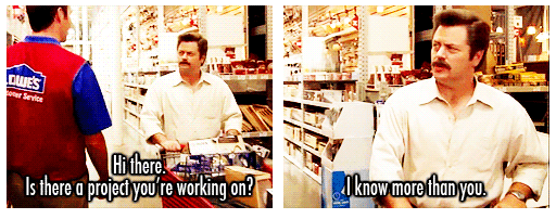 Funny Lowe's Logo - Ron Swanson at Lowe's