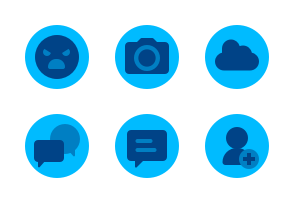 Blue Social Media Logo - Social media icons