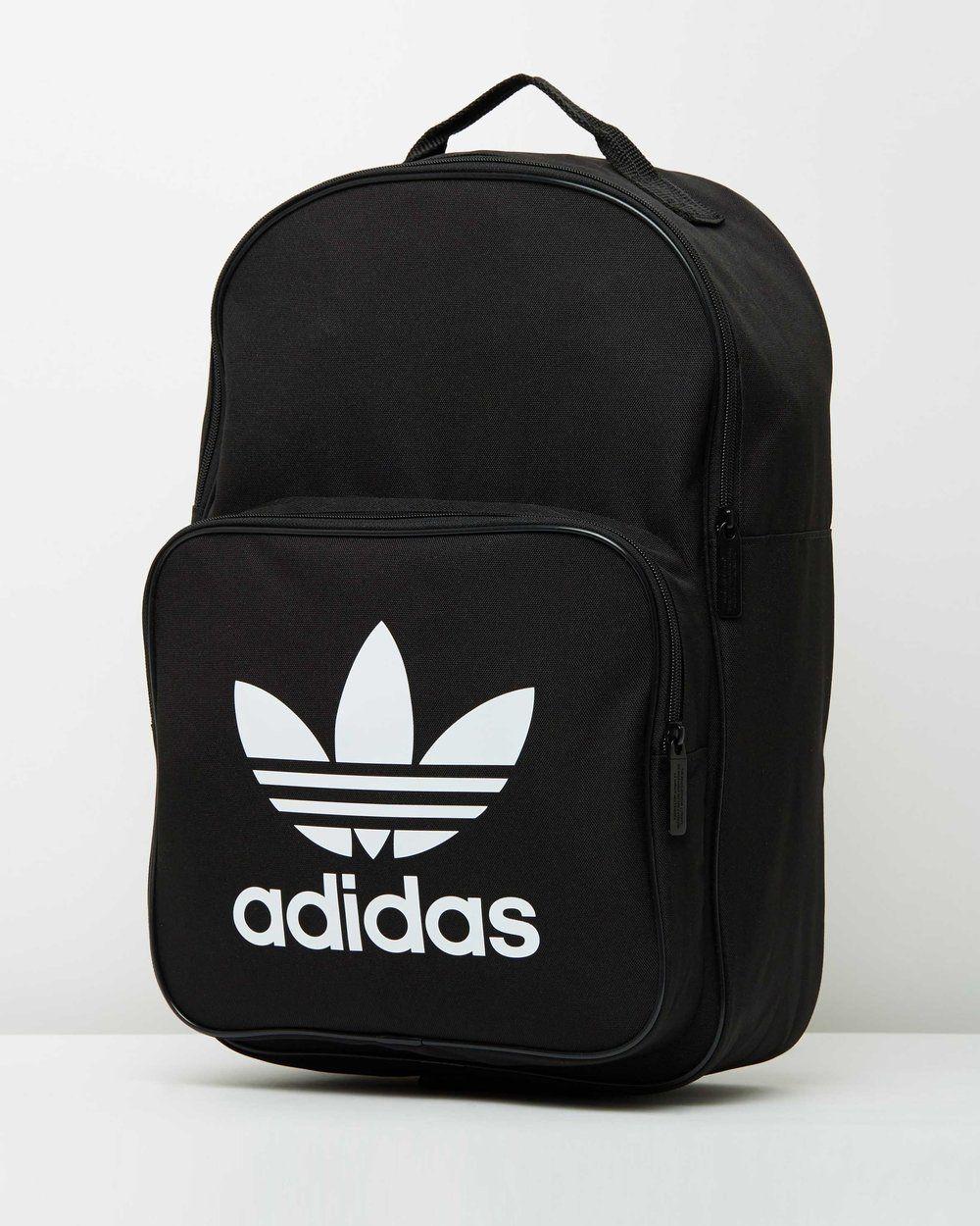 Australian Backpack Logo - ADIDAS TREFOIL BACKPACK CLASSIC BAG BLACK AUSTRALIAN SELLER
