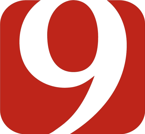 6 Red Circle Logo - Notable Channel 9 TV station logo designs - NewscastStudio