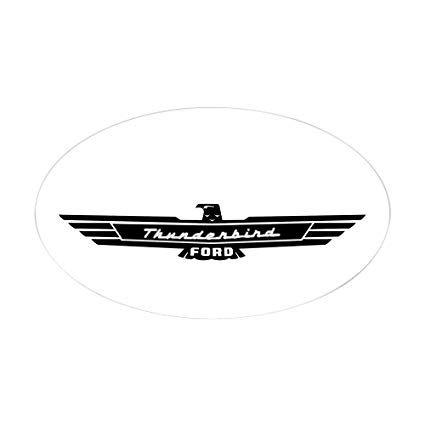 Thunderbird Logo - Amazon.com: CafePress Ford Thunderbird Black Bird Logo Sticker Oval ...