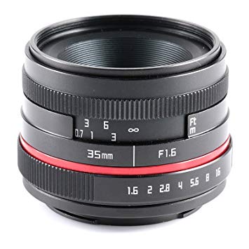 6 Red Circle Logo - 35 F1.6 red circle macro shooting high definition lens: Amazon.co.uk ...