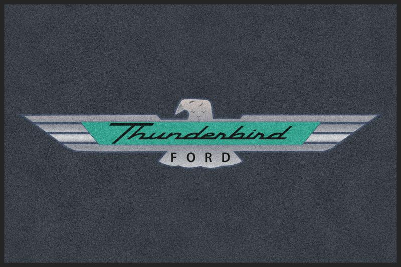 Thunderbird Logo - Custom Vintage Thunderbird Logo Rug