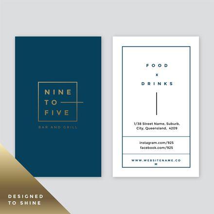 Facebook and Instagram for Business Card Logo - Solid Colour background with Minimal logo