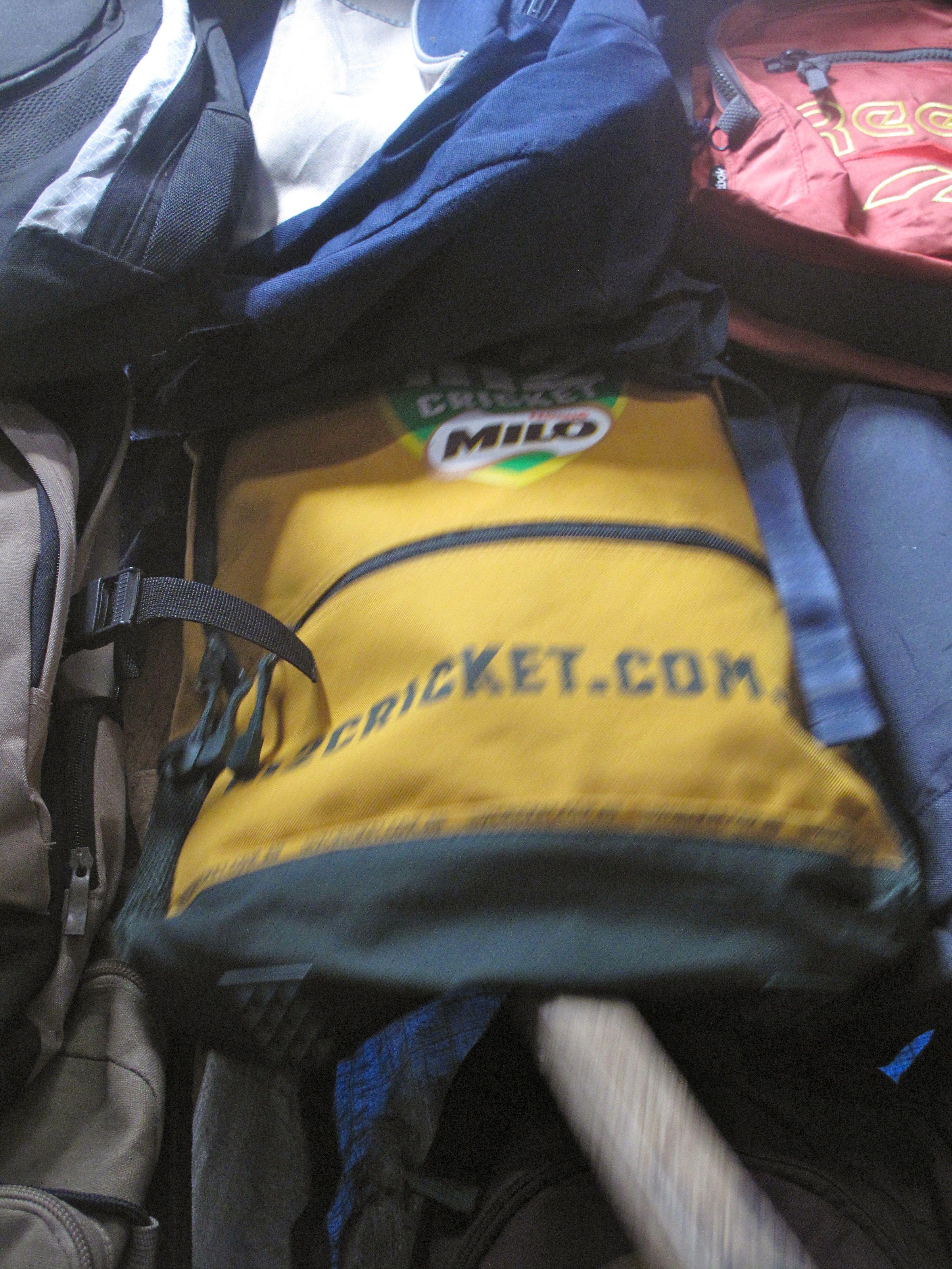 Australian Backpack Logo - But wait, there's more! An Australian cricket backpack with the Milo