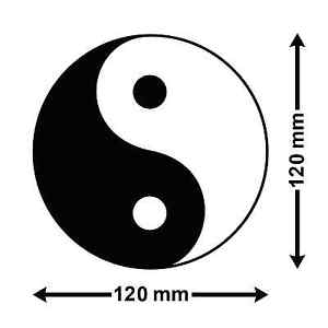 Black Chinese Logo - Yin-Yang Car Sticker / Decal - Black and White Taoist / Chinese ...