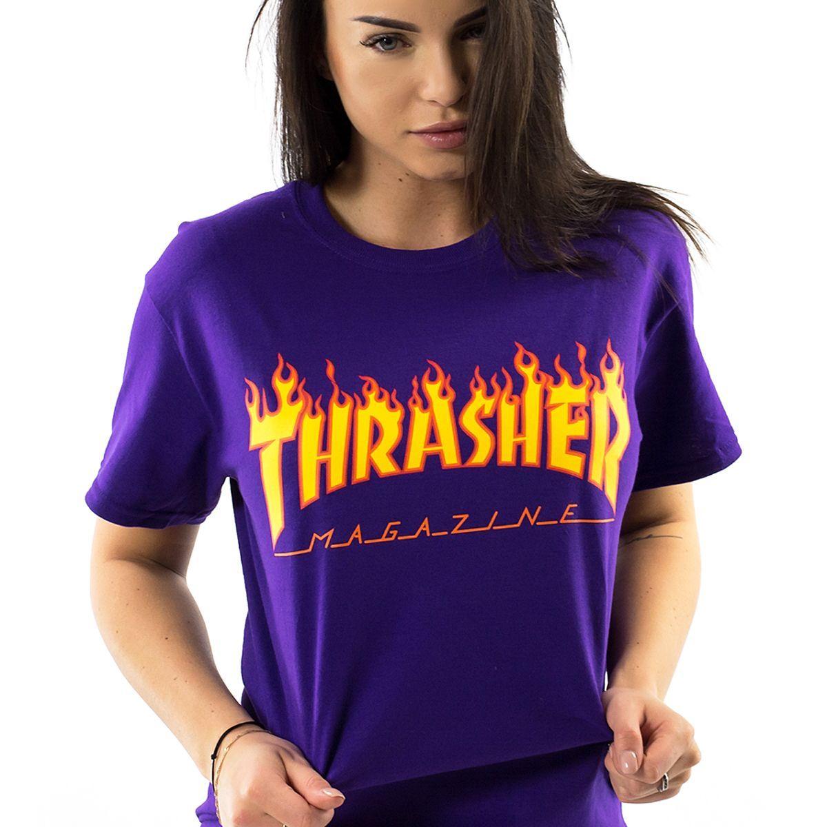 Thrasher Girl Logo - THRASHER T-shirt Flame Logo - PLAY Skateshop