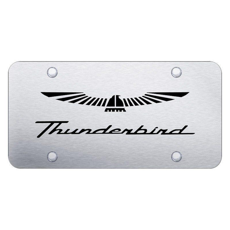 Thunderbird Logo - Autogold® PL.THU.ES - Brushed License Plate with Laser Etched ...
