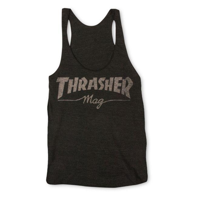 Thrasher Girl Logo - Thrasher Magazine Shop - Girls Thrasher Mag Logo Racerback Tank (Black)