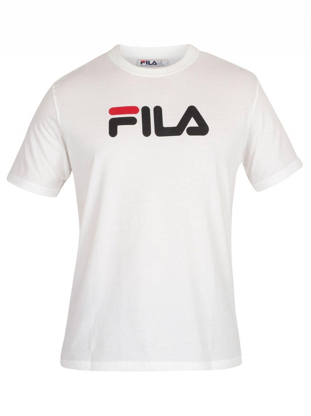 Black Chinese Logo - Fila Vintage White/black/chinese Red Logo T-shirt in White for Men ...