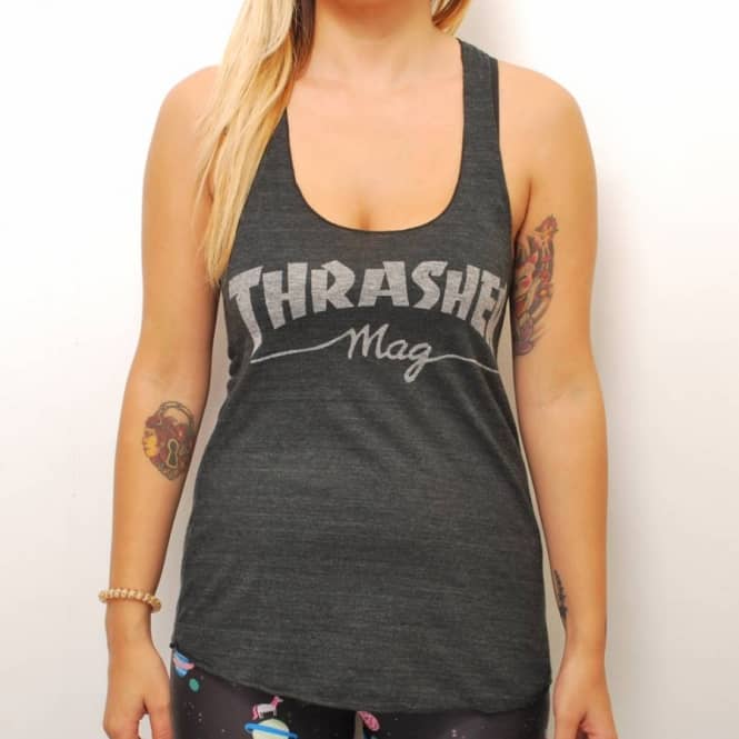 Girl Thrasher Logo - Thrasher Girls Mag Racerback Vest - Black - SKATE CLOTHING from ...