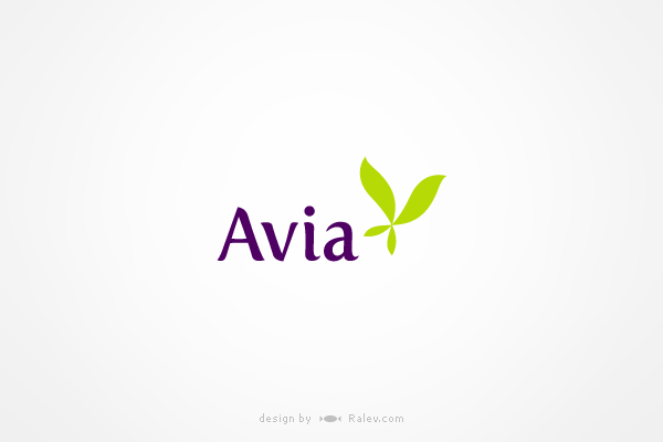 Purple and Green Logo - Avia Airlines design. RALEV Logo & Brand Design