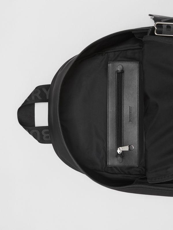 Australian Backpack Logo - Large Logo Detail Nylon Backpack in Black - Men | Burberry Australia