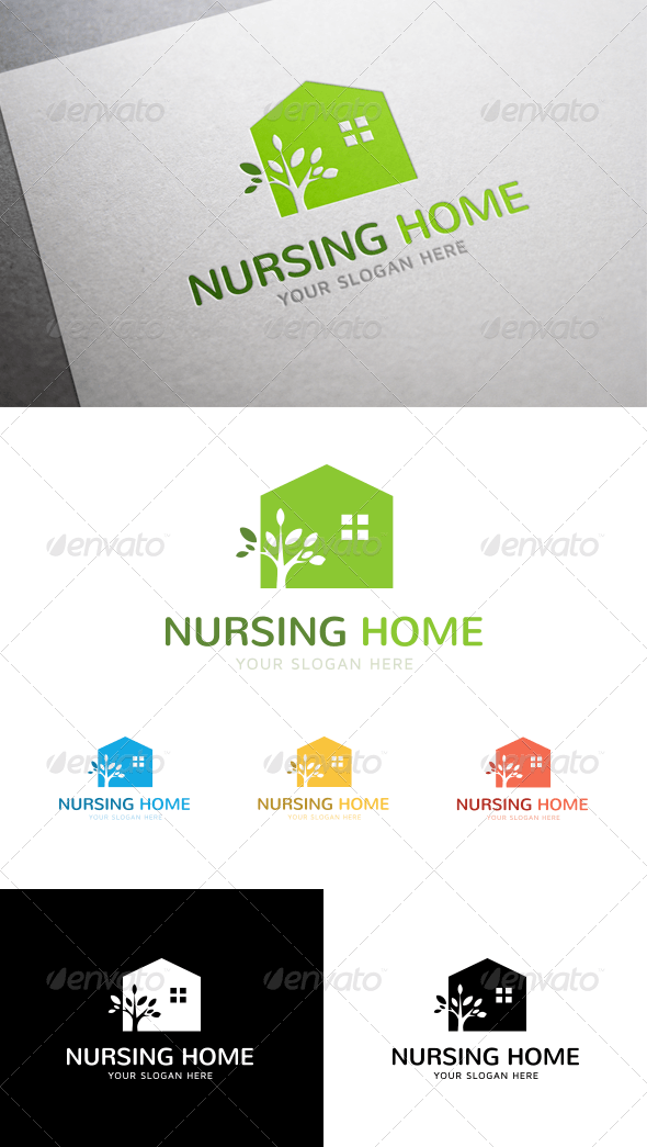 Red Green Blue and Yellow Brand Logo - Logo - Nursing Home #GraphicRiver This is our first logo design ...