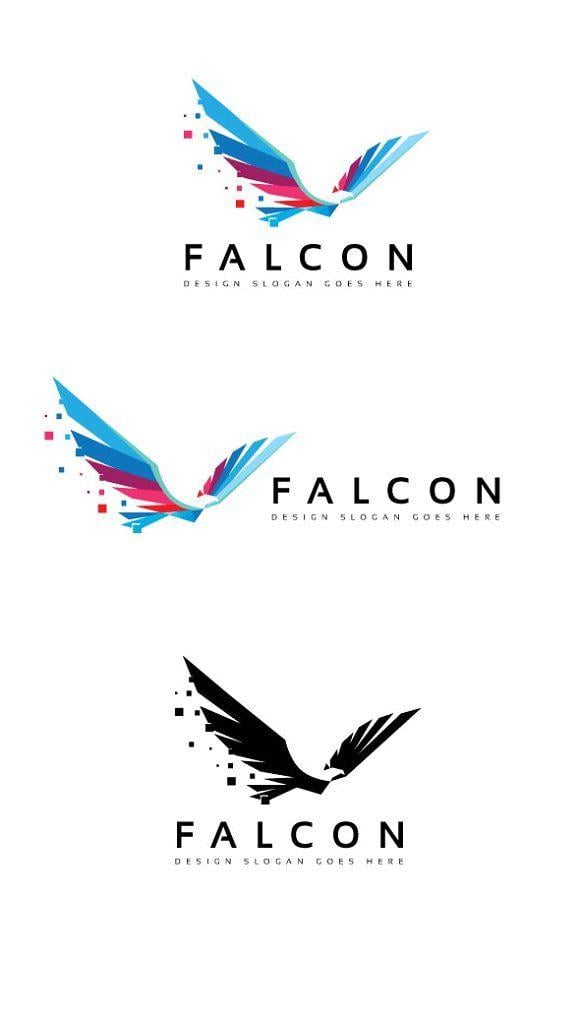 Airline Falcon Logo - Falcon Digital Logo by goodigital on @creativemarket | Logo ...