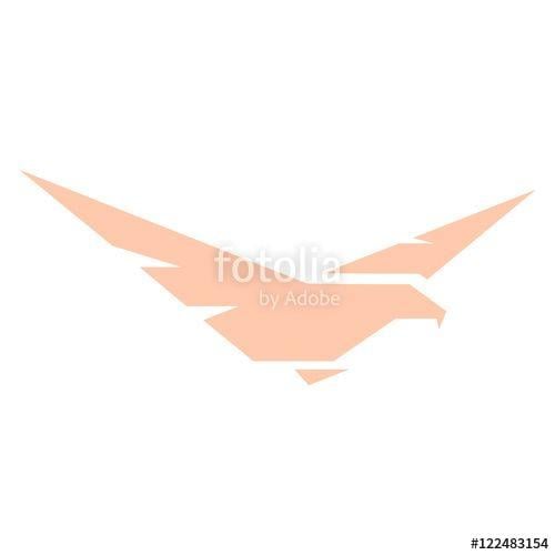 Airline Falcon Logo - Isolated abstract pink color eagle, hawk of falcon silhouette logo