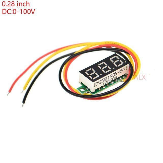 Red Green Blue and Yellow Brand Logo - 1PCS three WIRE 0.28 red green blue yellow LED Digital voltmeter