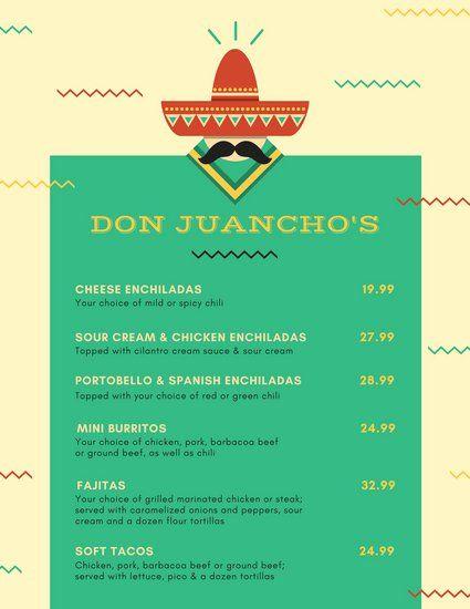 Red Green Blue and Yellow Brand Logo - Red Green Yellow Mexican Menu