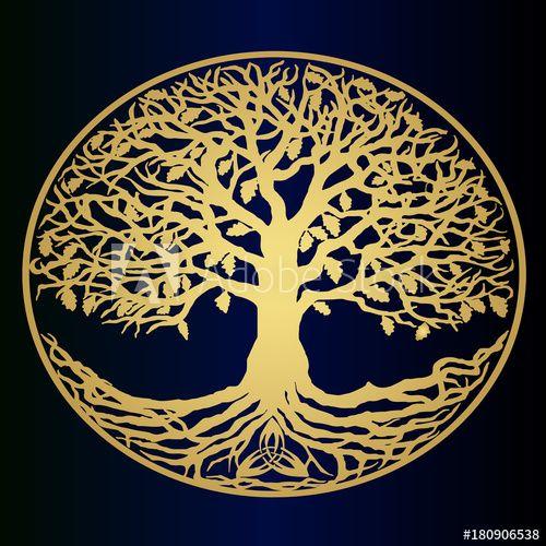 Golden Clan Logo - Sketch golden tree of life beautiful idea for a logo