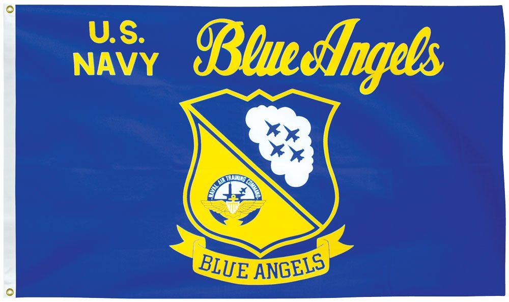 Navy Blue Angels Logo - 3 ft. x 5 ft. Navy Blue Angels Flag