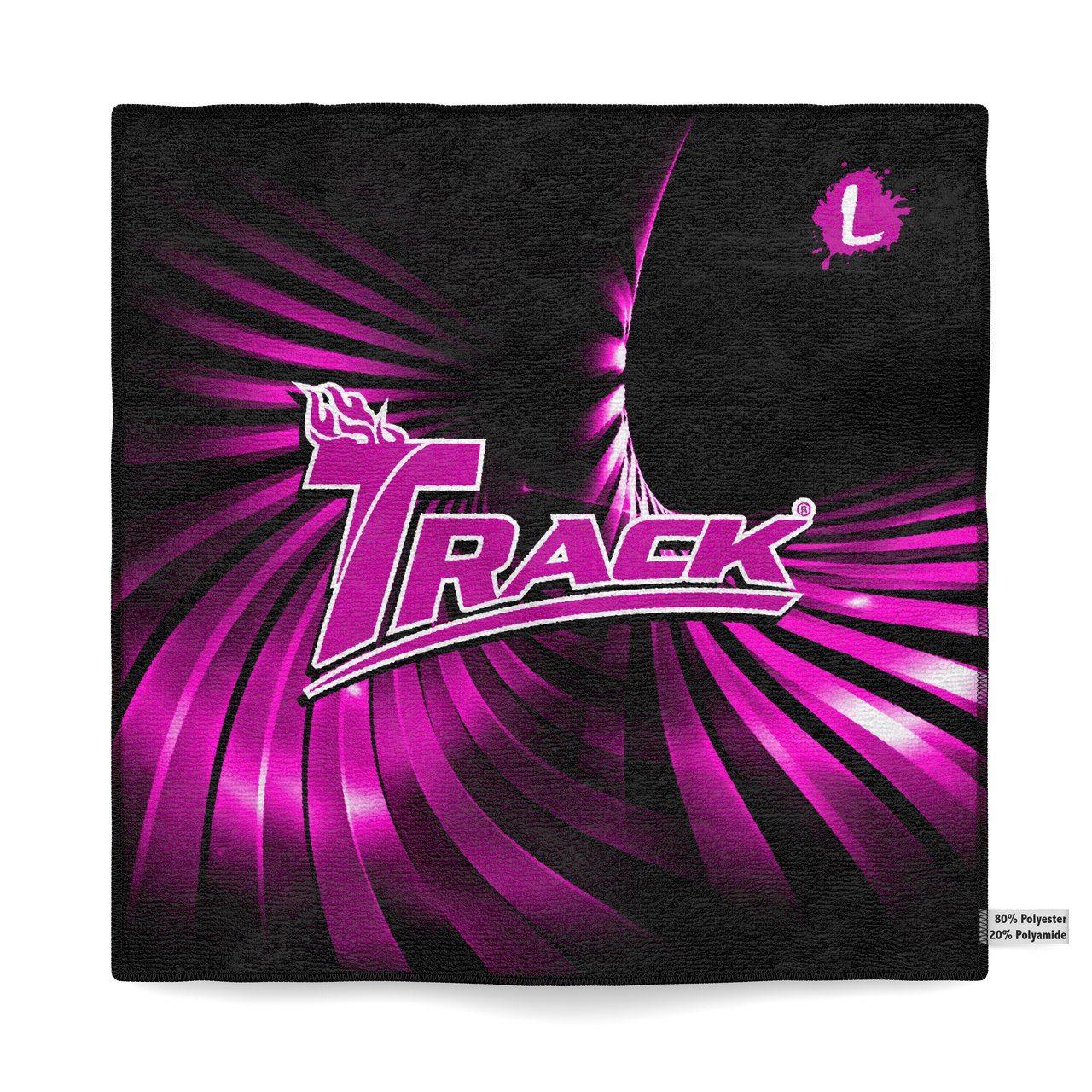 Pink Swirl Logo - Track Pink Swirl Sublimated Towel - Logo Infusion