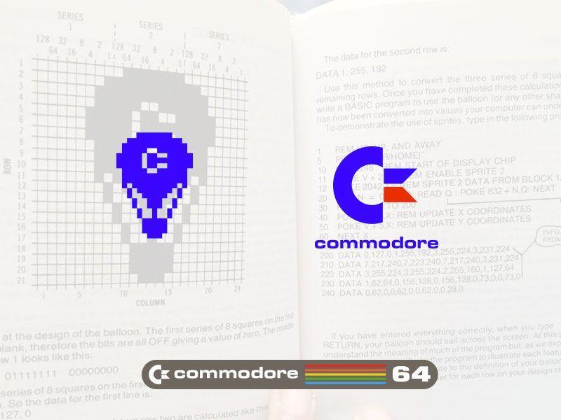 Sprite Square Logo - C64 Logo and Balloon Sprite. Free Sketch App Resources. Balloon