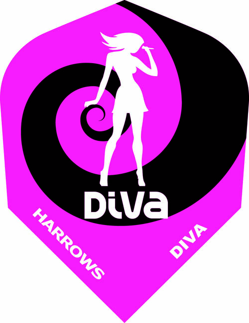 Pink Swirl Logo - Harrows Diva Dart Flights - Standard Shape - Pink Swirl - HT Darts ...