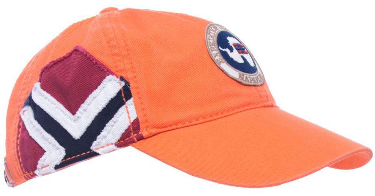 Orange Flag Logo - Napapijri Flag Logo Linty Cap in Orange for Men - Lyst