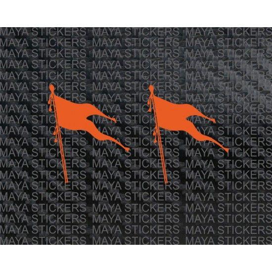 Orange Flag Logo - Rashtriya Swayamsevak Sangh flag stickers