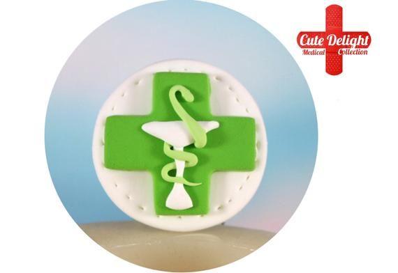Green Cute Logo - Pharmacy Green Cross Logo BROOCH cute PHARMACY brooch green | Etsy