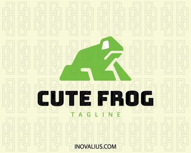 Green Cute Logo - Cute Frog Logo Design