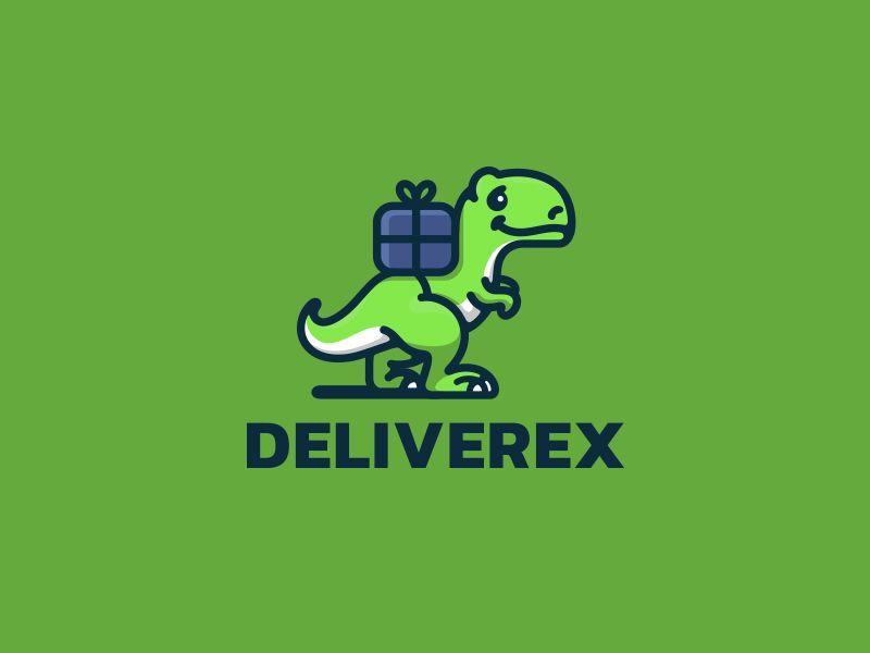 Green Cute Logo - Deliverex | My Logo creations | Logo design, Logos, Logo design ...