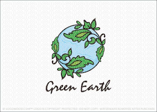 Green Cute Logo - Readymade Logos for Sale Green Earth | Readymade Logos for Sale