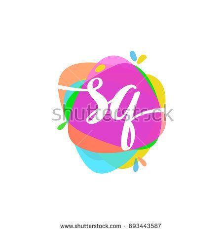S Q Logo - Letter SQ logo with colorful splash background. Logo inspiration