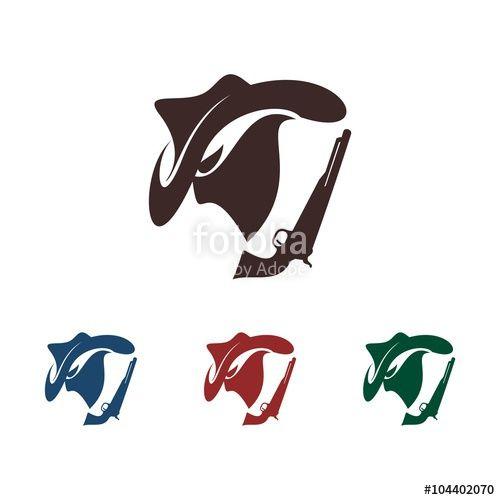 Cool Gun Logo - Cool Cowboy With Gun And Bandana Image Design Vector Logo