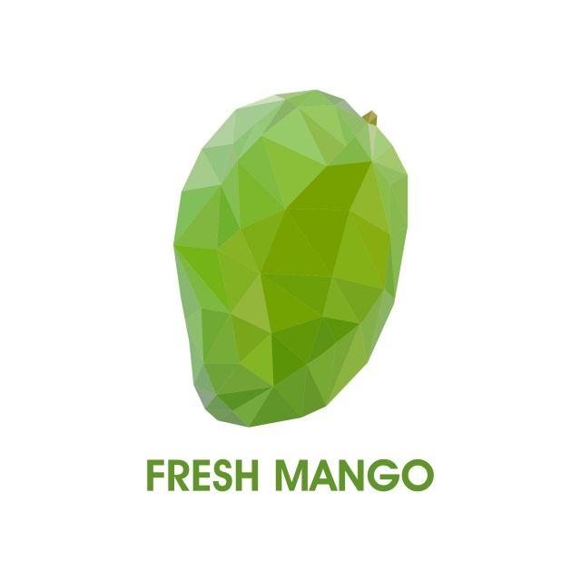 Green Cute Logo - Polygonal Mango Logo Design Vector Graphic, Clean, Clever, Cute PNG ...