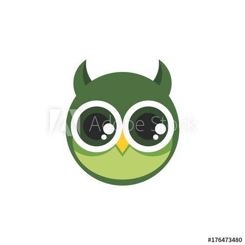 Green Cute Logo - cute green owl logo this stock vector and explore similar