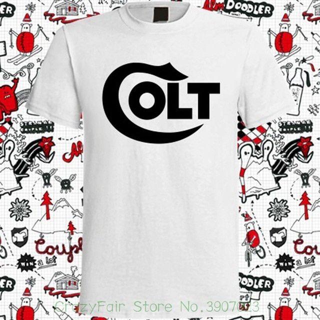 Cool Gun Logo - Colt Firearms Gun Logo Men's White T shirt S M L Xl Free Shipping ...