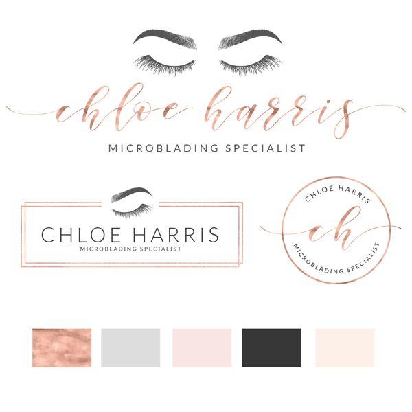 Specialist Makeup Artist Logo - Chloe Harris Logo Set - Macarons and Mimosas
