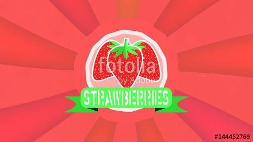 Pink Swirl Logo - Strawberries logo with green ribbon and pink swirl background ...